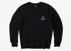 Clothing HUF Essentials Triple Triangle Crewneck Sweatshirt - Black