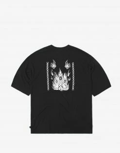 Afends Actual Pain Hemp Oversized T Shirt - Black