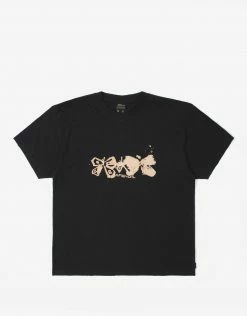 Afends Women's Butterfly Effect Hemp Oversized T Shirt - Black Clothing