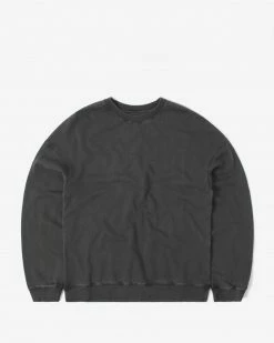 Afends Cadet Hemp Dropped Shoulder Sweatshirt - Stone Black