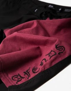 Afends Deadbeat Hemp Fixed Waist Boardshort - Black