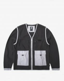 New Arrivals Afends Foreword Convertible Jacket - Charcoal