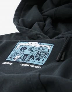Afends Leisure Process Hemp Hoody - Faded Black