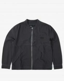 Afends Mass Organic Coach Jacket - Charcoal
