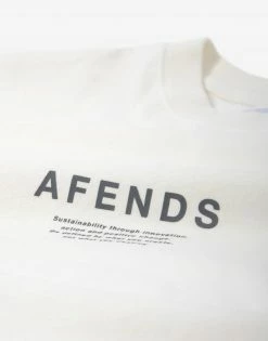 Afends Maximum Unisex Organic Retro Fit T Shirt - Off White