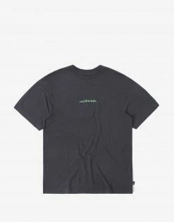 Afends Overlay Hemp Retro Fit T Shirt - Charcoal New Arrivals