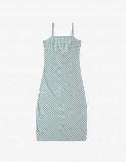 Clothing Afends Women's Billy Hemp Check Maxi Dress - Moss Check