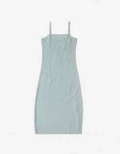 Clothing Afends Women's Billy Hemp Check Maxi Dress - Moss Check