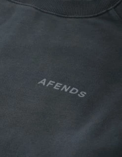 Afends Women's Boundary Unisex Raglan Crew Neck - Faded Black Clothing