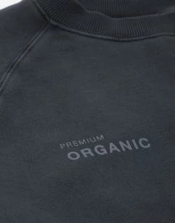 Afends Women's Boundary Unisex Raglan Crew Neck - Faded Black Clothing