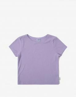 New Arrivals Afends Women's Faith Hemp Rib Fitted Tee - Orchid