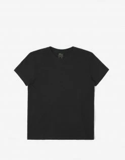 Afends Women's Hemp Basics Standard Fit T Shirt - Faded Black