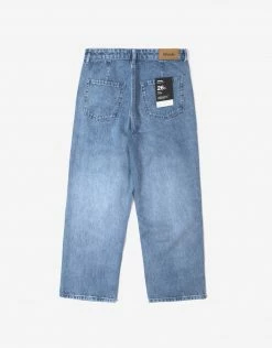 Afends Women's Shelby Hemp High Waist Wide Leg Jean - Stone Blue Clothing