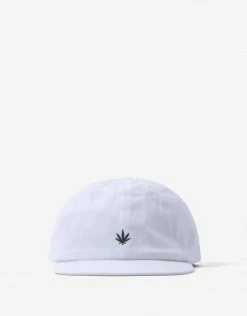 Afends Women's THC Hemp 6 Panel Cap - White Clothing
