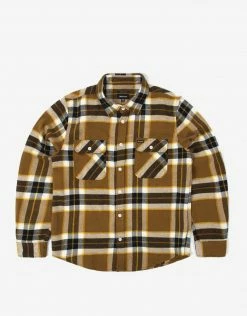 Brixton Bowery Long Sleeve Flannel Shirt - Medal Bronze