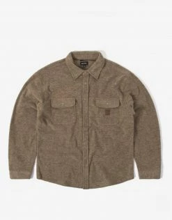 Brixton Bowery Long Sleeve Fleece Shirt - Oatmeal
