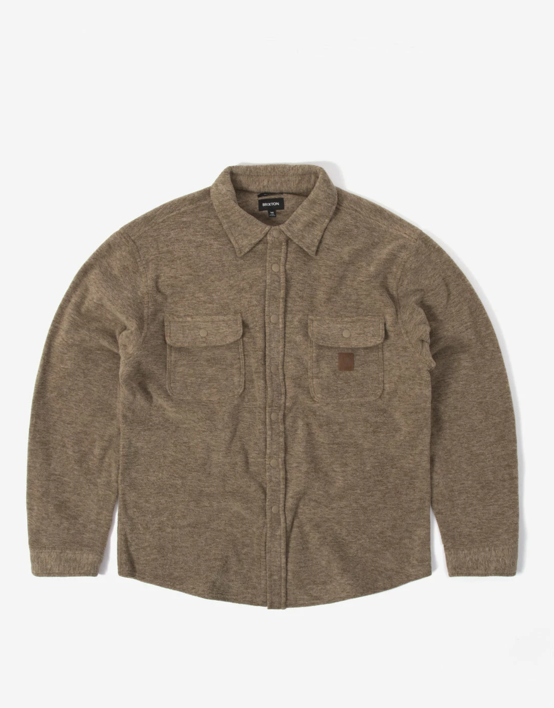 Brixton Bowery Long Sleeve Fleece Shirt - Oatmeal 1 Brixton Bowery Long Sleeve Fleece Shirt - Oatmeal