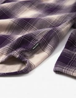 Brixton Bowery SW LS Flannel - Purple/Beige Clothing