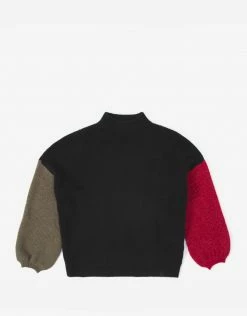 Brixton Women's Burning Up Sweater - Military Olive/Chili Pepper