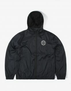 Brixton Claxton Crest Light Weight Zip Hood Jacket - Black/Black