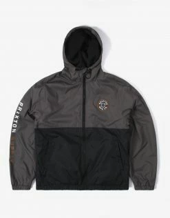 Brixton Claxton Crest Lined Hood Jacket - Black/Charcoal