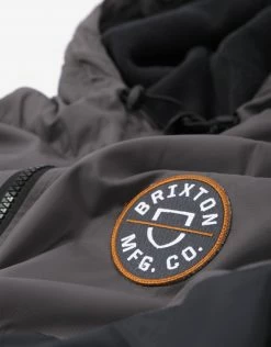 Brixton Claxton Crest Lined Hood Jacket - Black/Charcoal