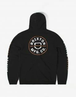 Brixton Crest Hoody - Black/Caramel/White