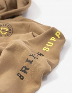 Brixton Crest Hoody - Mojave/Deep Brown/Limelight
