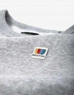 Brixton HO21 Alton Crewneck Sweatshirt - Heather Grey
