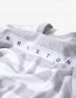 Brixton Hilt Cantor Knit T Shirt - Ash/White