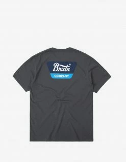 Brixton Linwood T Shirt - Heavy Metal/Navy