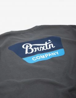 Brixton Linwood T Shirt - Heavy Metal/Navy 7 Brixton Linwood T Shirt - Heavy Metal/Navy