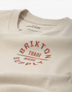 Brixton Oath V T Shirt - Cream/3D 6 Brixton Oath V T Shirt - Cream/3D
