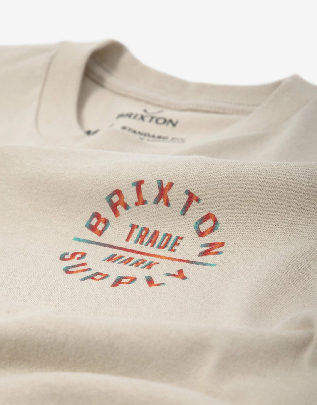 Brixton Oath V T Shirt - Cream/3D 3 Brixton Oath V T Shirt - Cream/3D