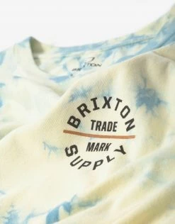 Brixton Oath V T Shirt - Yellow Tie Dye