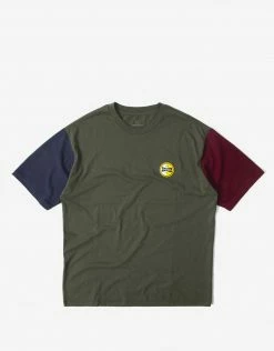 Brixton Patron Knit T Shirt - Pine/Washed Navy/Dark Burgundy