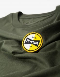 Brixton Patron Knit T Shirt - Pine/Washed Navy/Dark Burgundy