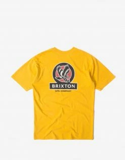 Brixton Reach T Shirt - Athletic Gold