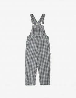 Brixton Women's Christina Crop Overall - Black Gingham Clothing