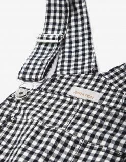 Brixton Women's Christina Crop Overall - Black Gingham Clothing