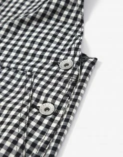 Brixton Women's Christina Crop Overall - Black Gingham Clothing