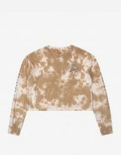 Brixton Women's Crest Long Sleeve Skimmer T-Shirt - Lion/Off White Cloud Wash