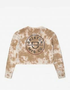 Brixton Women's Crest Long Sleeve Skimmer T-Shirt - Lion/Off White Cloud Wash