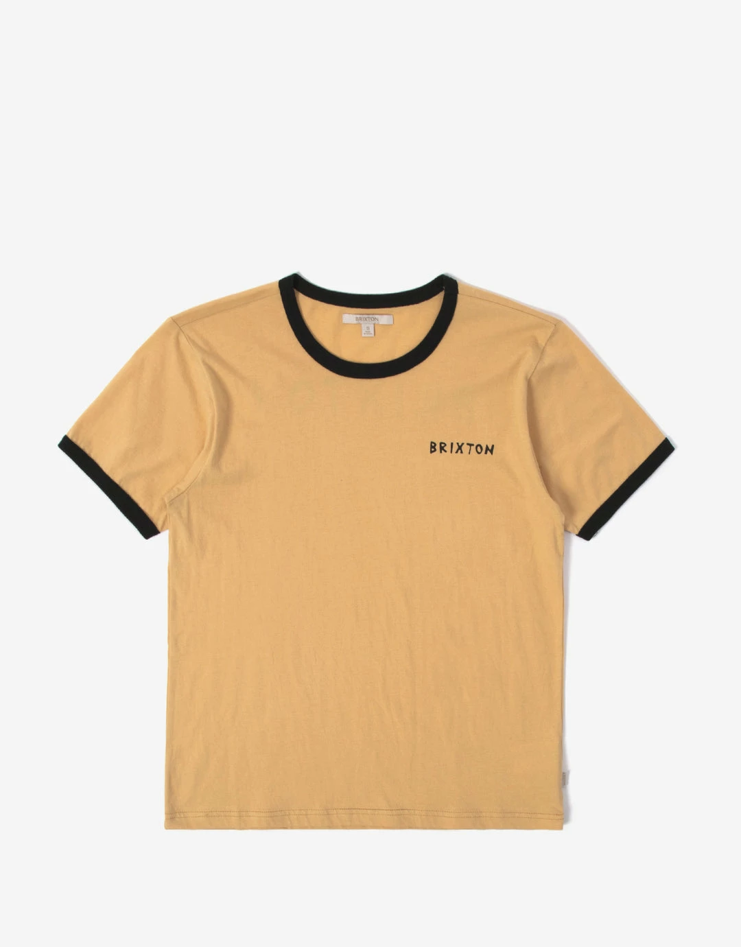 Brixton Women's New Wave Vintage Ringer T Shirt - Sand 1 Brixton Women's New Wave Vintage Ringer T Shirt - Sand