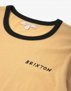 Brixton Women's New Wave Vintage Ringer T Shirt - Sand 6 Brixton Women's New Wave Vintage Ringer T Shirt - Sand