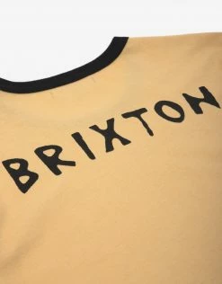 Brixton Women's New Wave Vintage Ringer T Shirt - Sand 7 Brixton Women's New Wave Vintage Ringer T Shirt - Sand