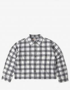Brixton Women's Bowery Lightweight Flannel Shirt - Off White Clothing