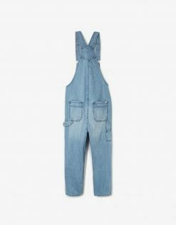 Brixton Women's Christina Crop Overall - Faded Indigo Clothing
