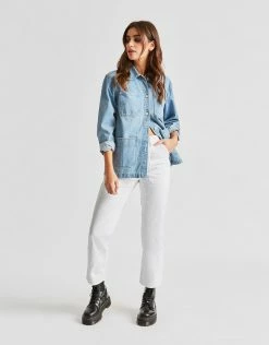 Brixton Women's Karen Chore Coat - Faded Indigo Clothing