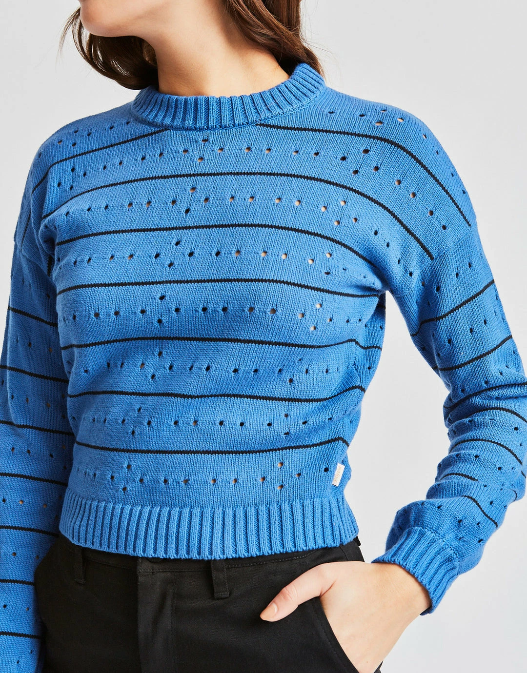 Clothing Brixton Women's Lima Sweater - River Blue 3 Clothing Brixton Women's Lima Sweater - River Blue